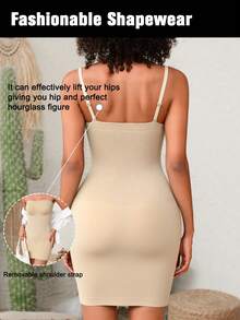 SHEIN 1件装女士无缝束腰连体塑身衣