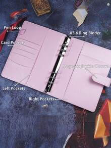 1Set Premium Multi-Functional A5 Photo Card Binder, Sleek Album Design, Compact And Durable Organizer, PU Leather Binder Notebook Cover Loose-Leaf Organizer For Daily Planning And Note-Taking, Office Supplies - Multicolor - View 5