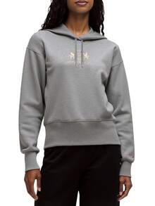 Tommy Hilfiger Logo Embroidery Women's Hoodie Mid Grey Heather - Xám - Xem 2