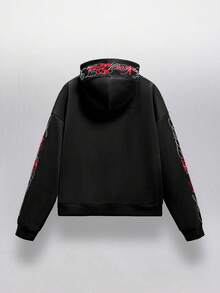 NEON BLANC 男士休闲夹克宽松版型抓绒针织面料长袖连帽开衫卫衣 - 黑色 - 查看 3