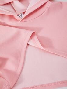 SHEIN ChillGRL 女童三件套：长袖短款连帽衫、细肩带背心和 3D 蝴蝶结装饰休闲喇叭针织裤，适合春秋季节的休闲日常穿着和时尚派对，YK2 Apparel - 粉色 - 查看 8