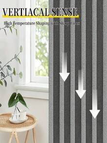 1. 现代竖条纹折叠浴帘 - 涤纶材质，隔热，易于安装和收纳，波纹折叠顶部设计，无衬里，适合浴室装饰，现代竖条纹设计，时尚浴室功能，浴室浴帘 - 灰色 - 查看 6