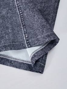 SHEIN ChillGRL 青少年女孩松紧腰宽松印花阔腿裤，适合街头和日常穿着，春秋季