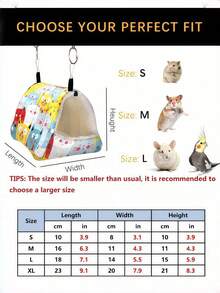1PC Cartoon Printed Plush Full Coverage Triangle Hammock Sleeping Bag For Parrots Hamsters Small Pet Birds Autumn Winter - Colorful kitten - View 2