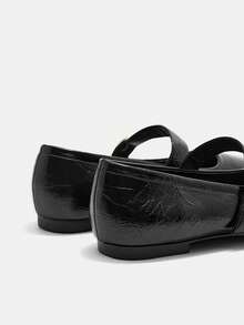 CUCCOO CURVES Damen Lässig Metall Dekor vielseitige Breit Passform Flache Schuhe für den täglichen Weg zur Arbeit - Schwarz - Übersicht 9