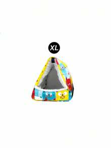 1PC Cartoon Printed Plush Full Coverage Triangle Hammock Sleeping Bag For Parrots Hamsters Small Pet Birds Autumn Winter - Colorful kitten - View 9
