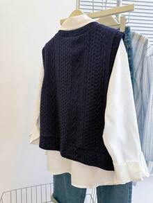 Resyla 2pcs/Set Women's Casual Outfit, New Arrival For Autumn - Royal Blue - View 2