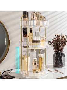 1 Giá đựng mỹ phẩm đa năng xoay 360 độ, Giá đựng đồ dùng phòng tắm dung tích lớn, Hộp đựng đồ trang điểm để bàn, Hộp đựng đồ để bàn trong suốt có lớp gia cố và có thể tháo rời để đựng chai lọ cao Túi, Túi xách, Túi đựng đồ trang điểm, Bàn trang điểm, Du lịch, Túi đựng đồ trang điểm, Lưu trữ, Hộp đựng đồ trang điểm, Túi đựng đồ vệ sinh cá nhân, - Nhiều màu - Xem 5