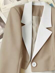 Franclia Women's Casual Business Short Sleeve Blazer