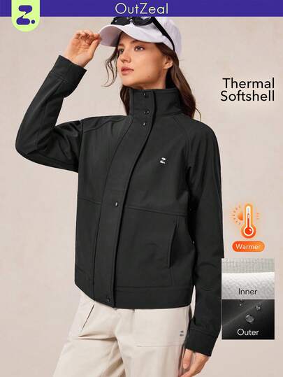 OutZeal 女士防水保暖立领户外冲锋衣，秋冬季日常休闲款