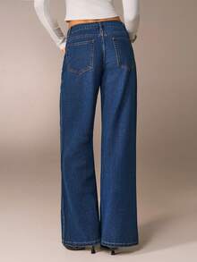 Avantive Thu/Thu/Đông/Trở lại trường/Hòa nhạc đồng quê/Hòa nhạc dành cho nữ/Đi chơi/Sinh nhật/Trang phục Halloween/Thường ngày/Y2k/Những năm 2000/Y2k Y2k/Những năm 90/Gợi cảm/Trang phục phương Tây dành cho nữ/Phong cách Boho/Đồng quê/Câu lạc bộ/Văn phòng/Cocktail/Cổ điển/Bodycon/Lễ hội Rave/Vui nhộn/Sang trọng/Quý tộc/Thời trang đường phố/Kỳ nghỉ/Hòa nhạc đồng quê/Công sở/Khiêm tốn/Ngày Quốc khánh Tiệc năm mới Đi chơi Sang trọng/Cơ bản/Tốt nghiệp/Halloween/Quần baggy cạp trễ/Ống rộng/Thẳng/Quần - Màu xanh lam - Xem 2