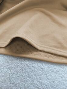 INAWLY Sweat-shirt ample décontracté à col rond, manches longues et épaules tombantes, couleur unie pour femmes