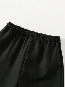 Baby Boy Gentleman Outfit Set, White Shirt,White And Black Blazer, Elastic Waist Pants Set, Suitable For Birthday Party, Evening Party, Performance, Wedding, Baby Shower, 1st Birthday Celebration Gentleman Suit Long Sleeve Jacket Formal Suit With Bowknot  New Years - Black and White - View 10