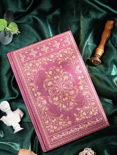 A5 Lined Vintage Notebook, 112 Sheets Thick Paper, Hardcover Retro Journal, Classic Office & Diary