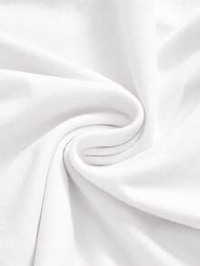 ROMWE Grunge Punk Spring / Summer  Grunge Y2K Subculture Leopard Print Hem Slit Off Shoulder T-Shirt For Women, Versatile & Practical - White - View 5