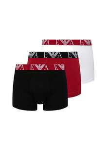 Emporio Armani 3 Pack Men's Boxers - Black and White - View 1