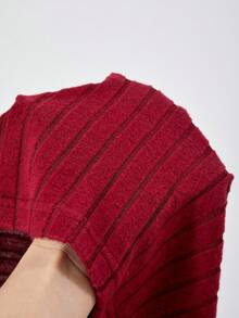 SHEIN ChillGRL Streecool Teen Girl Casual College Style Teen Girl Patchwork Long Sleeve Short Casual Dress Fall Winter - Red - View 7