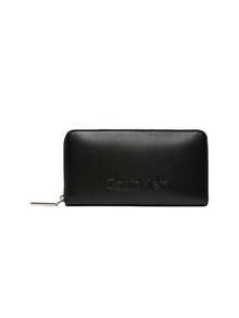 Calvin Klein Logo Embossed Large Women's Wallet Black - Ck Black - View 1