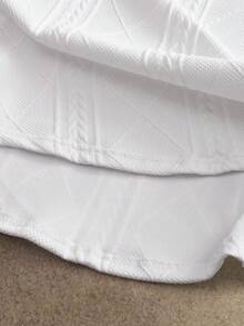 NEON BLANC Men's Letter Graphic Loose Fit Crew Neck Knit Casual Long Sleeve T-Shirt - White - View 5