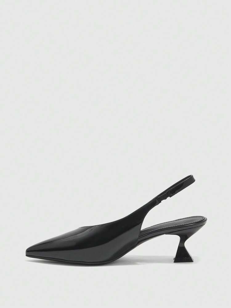 CUCCOO BIZCHIC Tacones altos de punta negros para mujer, de moda para uso diario