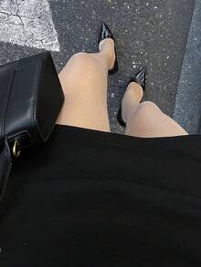 DAZY 女款透膚遮瑕褲襪 假大腿襪緊身褲 校園風 - 杏色 - 查看 8