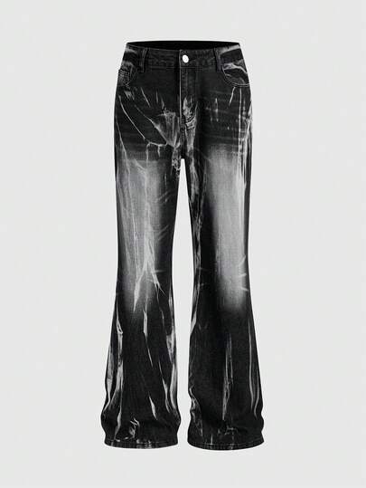 Street Life Jeans en denim style casual de rue avec poche imprimée pour hommes