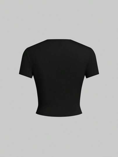 SHEIN EZwear Set de 5 camisetas básicas de unicolor sin mangas ajustadas para mujer