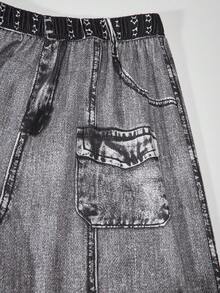 SHEIN ChillGRL 少女星星图案印花圆领 T 恤搭配针织花卉阔腿裤两件套，休闲夏季