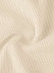 Coolane 青春期女孩四季纯色褶皱侧短款 T 恤 - 杏色 - 查看 6