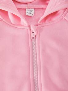 SHEIN ChillGRL Streecool Young Girl Casual College Style Young Girl Versatile Small Logo Hooded Loose Fit Zip-Up Sweatshirt And Wide Leg Sweatpants Set, Suitable For Casual And Sports Fall Winter