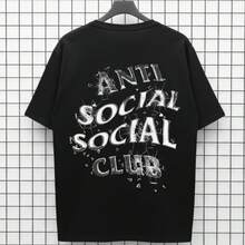Playera de algodon"Antisocial" | Premium DTF Print - Negro - Ver 4