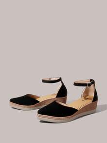 Styleloop Women's Woven Rope Platform Wedge Sandals, Vacation Style BOHO Chic Retro American Western Music Festival Party Outfit