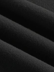 SHEIN EZwear 女士纯色简约圆领长袖修身T恤 - 軍綠色 - 查看 8