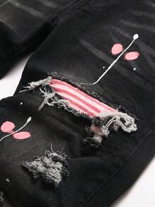 Manfinity LEGND Quần Jeans Nam Cổ Điển Thường Ngày Có Đai Thắt Lưng - màu đen - Xem 4