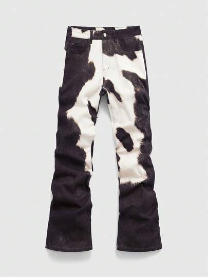 Street Life Herren Kontrast-Farbige Taschen Lässig Jeans