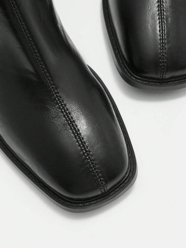 CUCCOO CURVES 女士时尚百搭宽楦高跟靴 - 黑色 - 查看 8