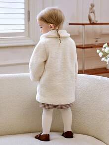 Souflis Souflis 2025秋冬新款优雅米色天鹅绒厚款女婴夹克