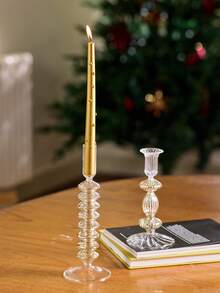 Portavelas de vidrio transparente de alta calidad, duradero y elegante - Multicolor - Ver 5