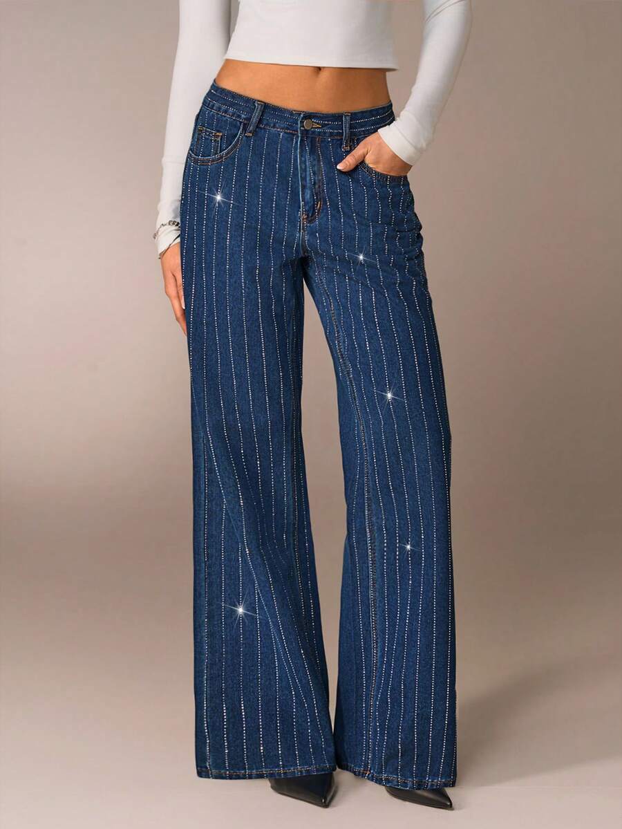 Avantive Thu/Thu/Đông/Trở lại trường/Hòa nhạc đồng quê/Hòa nhạc dành cho nữ/Đi chơi/Sinh nhật/Trang phục Halloween/Thường ngày/Y2k/Những năm 2000/Y2k Y2k/Những năm 90/Gợi cảm/Trang phục phương Tây dành cho nữ/Phong cách Boho/Đồng quê/Câu lạc bộ/Văn phòng/Cocktail/Cổ điển/Bodycon/Lễ hội Rave/Vui nhộn/Sang trọng/Quý tộc/Thời trang đường phố/Kỳ nghỉ/Hòa nhạc đồng quê/Công sở/Khiêm tốn/Ngày Quốc khánh Tiệc năm mới Đi chơi Sang trọng/Cơ bản/Tốt nghiệp/Halloween/Quần baggy cạp trễ/Ống rộng/Thẳng/Quần - Màu xanh lam - Xem 1