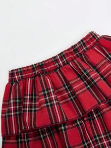 SHEIN ChillGRL 2pcs/Set Tween GirlsCasual Graphic Tee & Printed Pants With Bag, Fashion Outfit For Young Ladies - Red - View 6