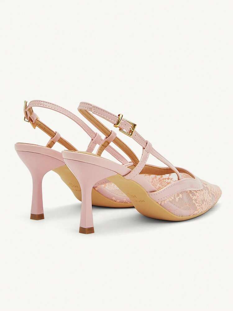 CUCCOO CHICEST Women's Fashionable Elegant Embroidered Mesh Pointed Toe Pumps Summer Shoes Wedding Shoes Bride Shoes
