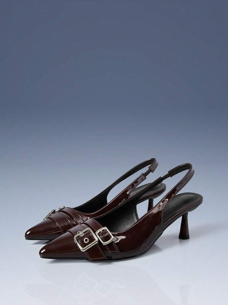 CUCCOO GRLICON Minimalist Solid Color Closed Toe Stiletto Heel Women Pumps For Christmas