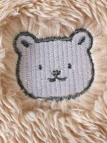 SHEIN 婴儿简约图案连帽可爱长袖睡衣 - 卡其色 - 查看 6