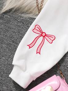 SHEIN 女童纯色星星刺绣连帽衫套装，秋冬款 - 彩色 - 查看 6