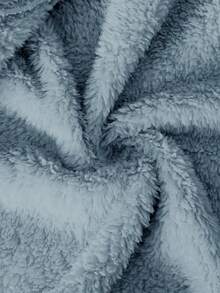 SHEIN Young BoyCasual Hooded Fleece Jacket - Baby Blue - View 8