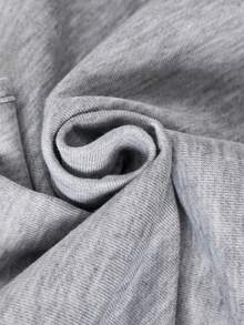 SHEIN ChillGRL 2 件套秋冬青少年女孩宽松设计不对称肩部拼色印花长袖上衣和阔腿裤套装，适合日常、通勤、休闲、度假、与朋友聚会、街头风格