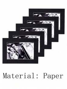 15pcs Black (With Backing Board) Minimalist & Elegant Corridor Wall Decor Memorial Paper Photo Frame Wall Hanging (Paper Product) - Multicolor - View 6