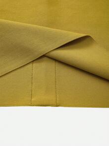 Nuvra 女士姜黄色性感露背紧身针织连衣裙，无袖收腰绑带度假连衣裙 - 薑色 - 查看 18