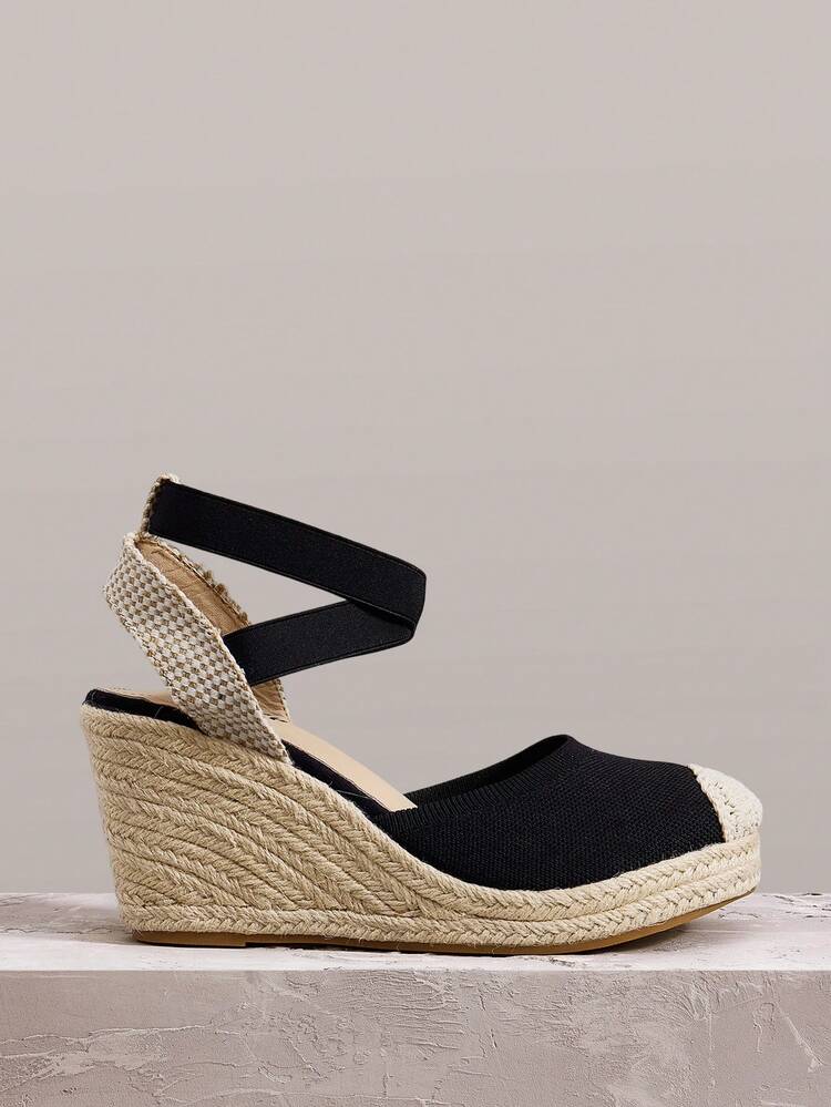 Women's Woven Rope Platform & Wedge Sandals, Bohemian Style Western Music Festival Party Outfit, Vacation Vacation Outfits Travel Essentials