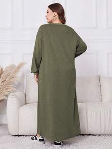 Lacomfia Plus Size Women Casual Loose Long Sleeve Hoodie Sweatshirt